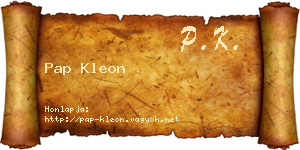 Pap Kleon névjegykártya