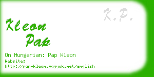 kleon pap business card